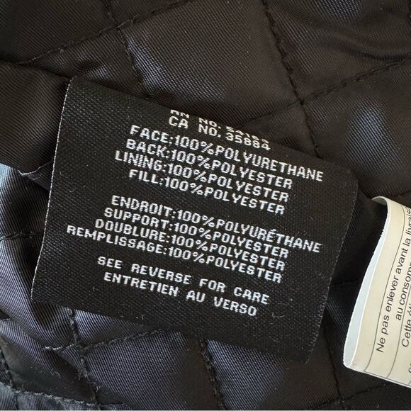 Cole Haan Signature Wing Collar Faux Vegan Leather Jacket Size S - Picture 12 of 12